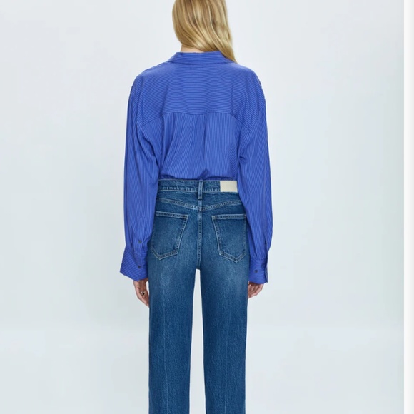 NWT!! Pistola Cassie Super High Rise Straight Jean in Palladium Wash - Picture 3 of 6